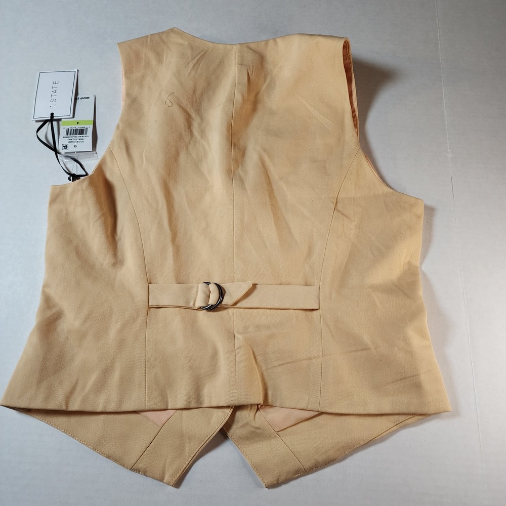 1.STATE Wonderland Vest and Shorts Set Peach Cream Size 4 2pc Waistcoat Co-ord - Picture 5 of 9